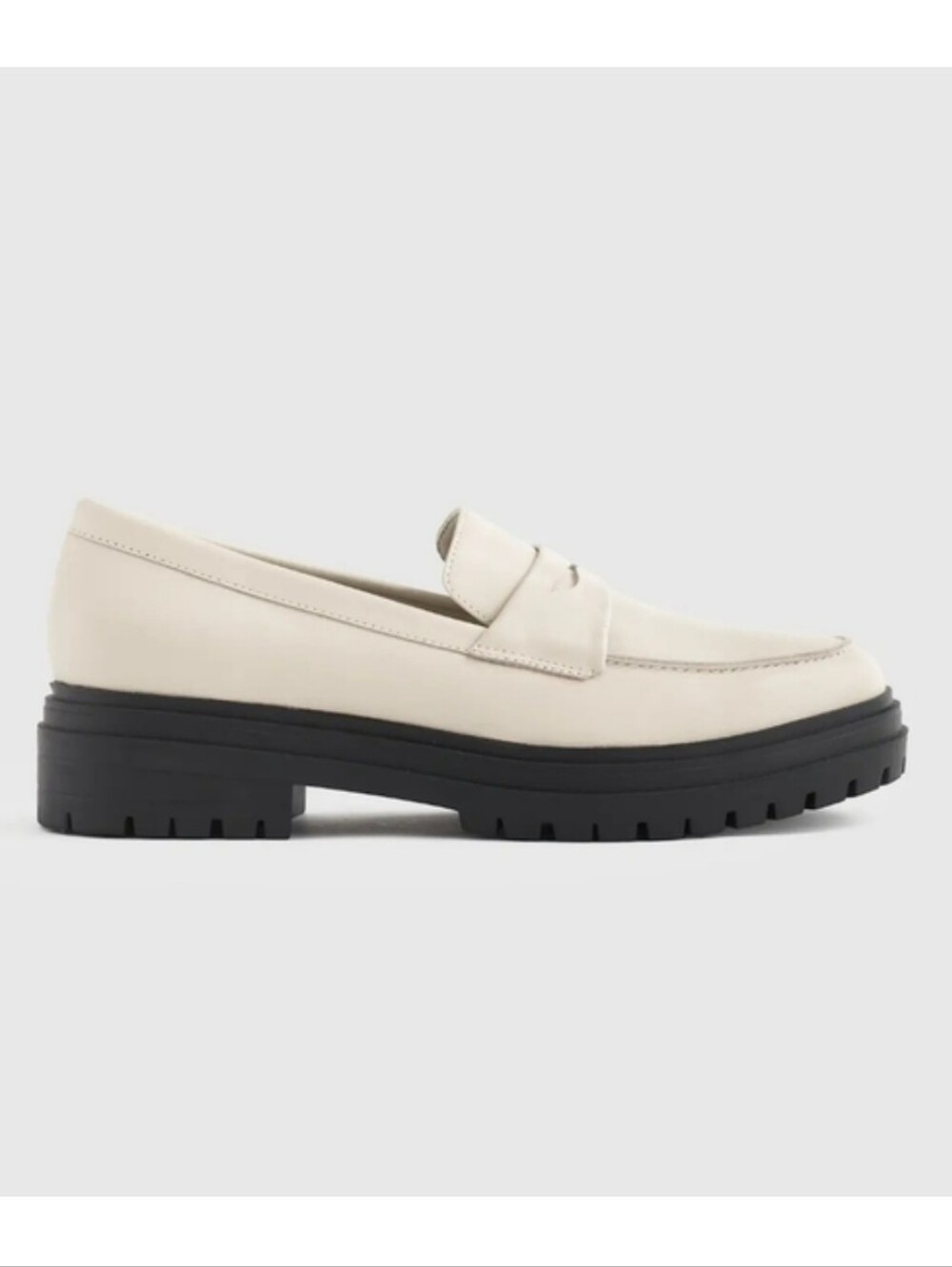 Quince Italian Leather Lug Sole Loafer Bone